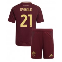 AS Roma Paulo Dybala #21 Domáci Detský futbalový dres 2024-25 Krátky Rukáv (+ trenírky)